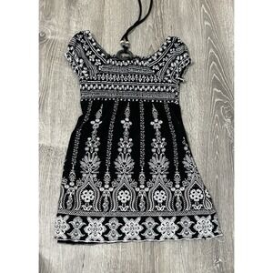 Almost Famous Women's Top Halter Size S Y2K Bohemian